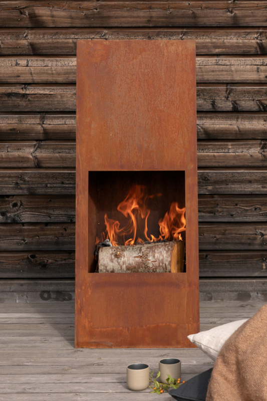 Bastian Eldkorg Kvadratisk Rusty Orange