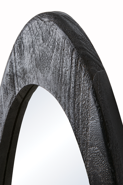 Portland spegel svart - Oval 100cm