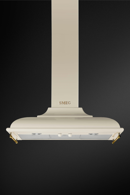 Väggmonterad köksfläkt 90 cm | Creme