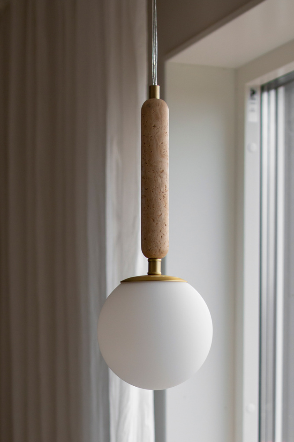 Förhandsboka Torrano Pendellampa Travertin 15cm