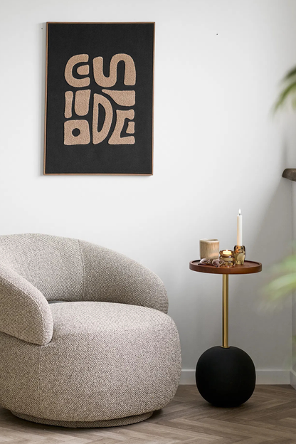 Förhandsboka Tine Tuftad Väggdekoration Svart/beige