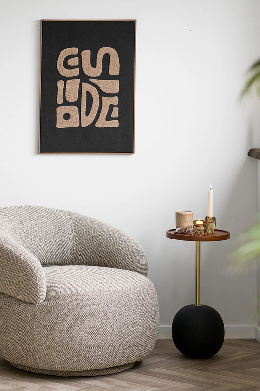 Förhandsboka Tine Tuftad Väggdekoration Svart/beige