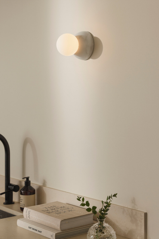 Torrano Vägglampa /Taklampa Vit 13cm