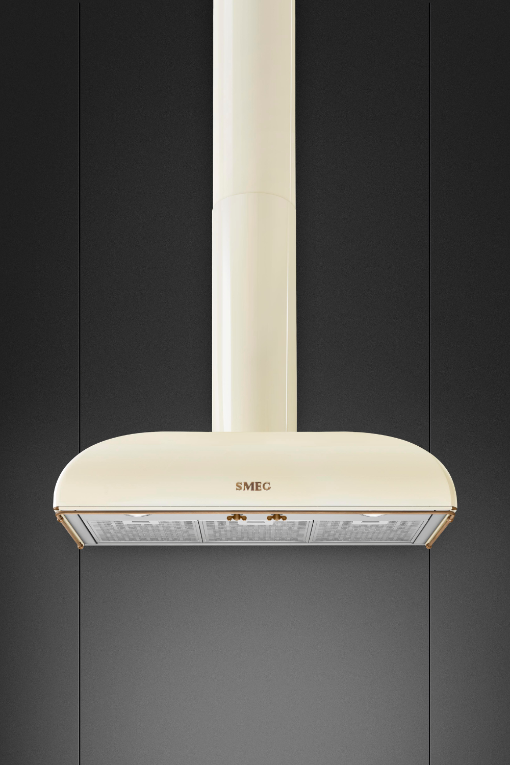 Väggmonterad köksfläkt 90 cm | Creme