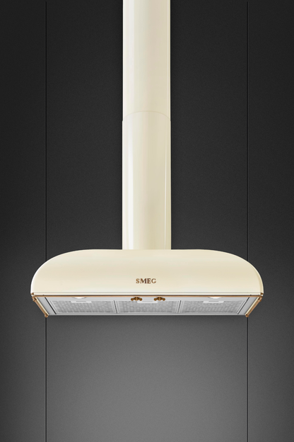 Väggmonterad köksfläkt 90 cm | Creme