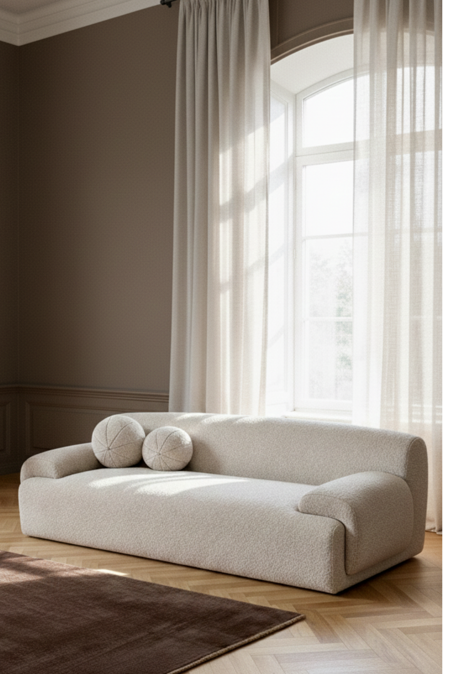 Copenhagen 3-sits soffa Beige Bouclé