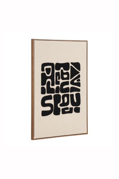 Förhandsboka Tine Tuftad Väggdekoration Beige/svart