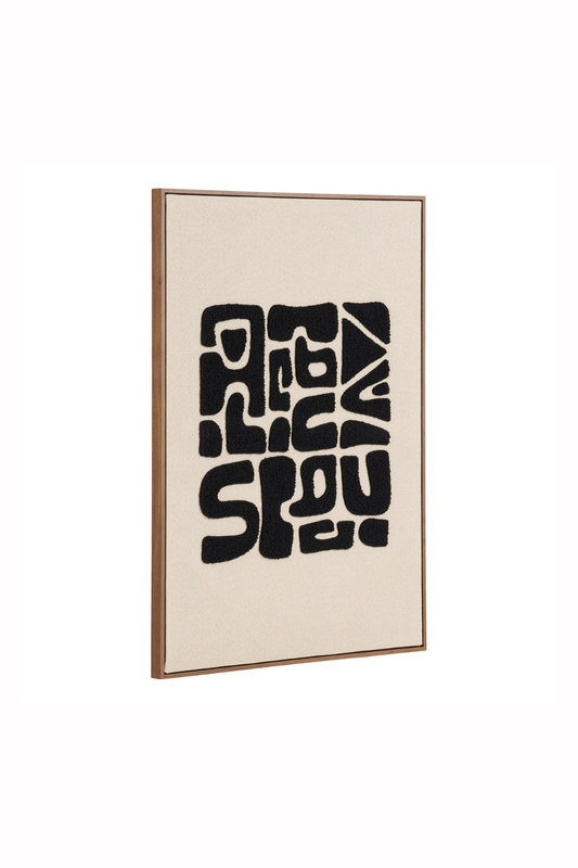 Förhandsboka Tine Tuftad Väggdekoration Beige/svart