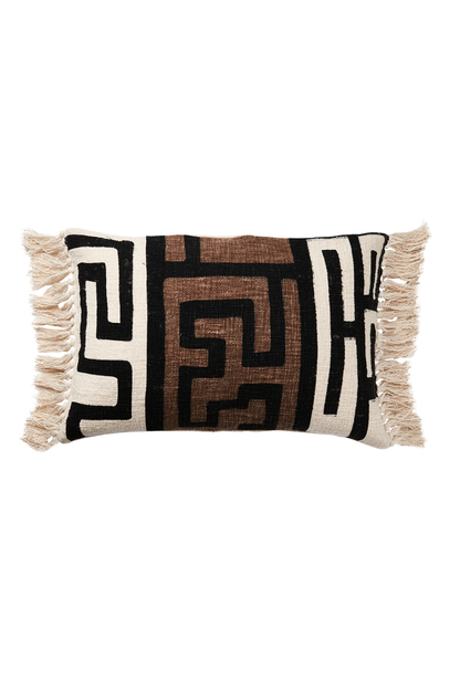 FERNANDO Kuddfodral, Natur/svart/brun 60x40cm