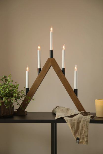 Ember Adventsljusstake Mörkbrun 54 cm