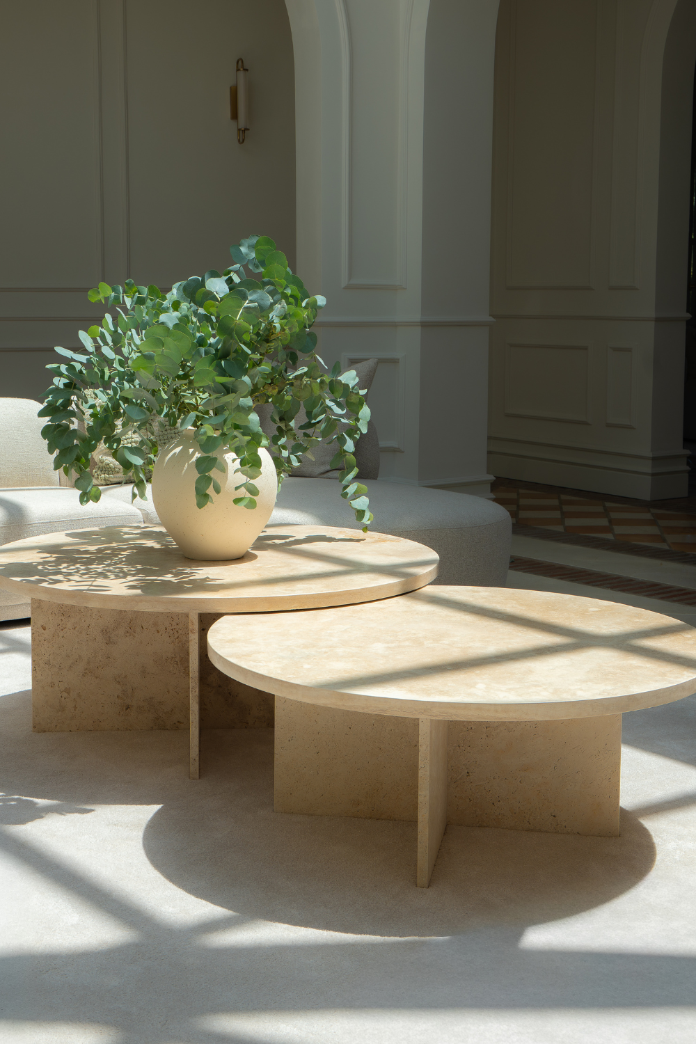 Soffbord travertine Marbella L