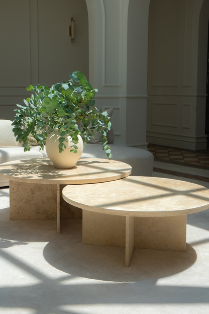 Soffbord travertine Marbella L