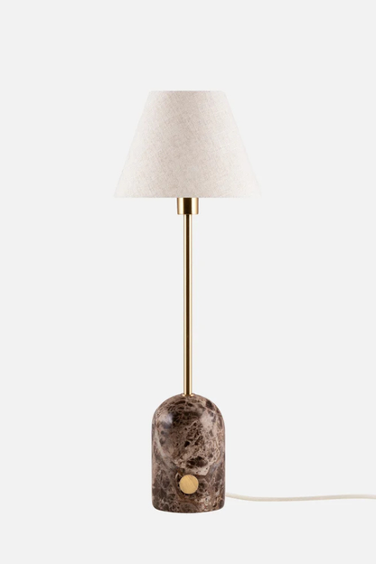 Gino Bordslampa Brun Marmor
