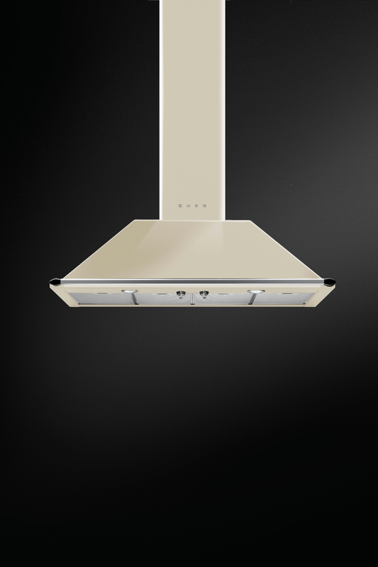 Väggmonterad köksfläkt 110 cm | Creme