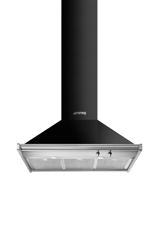 Väggmonterad köksfläkt 90 cm | Svart