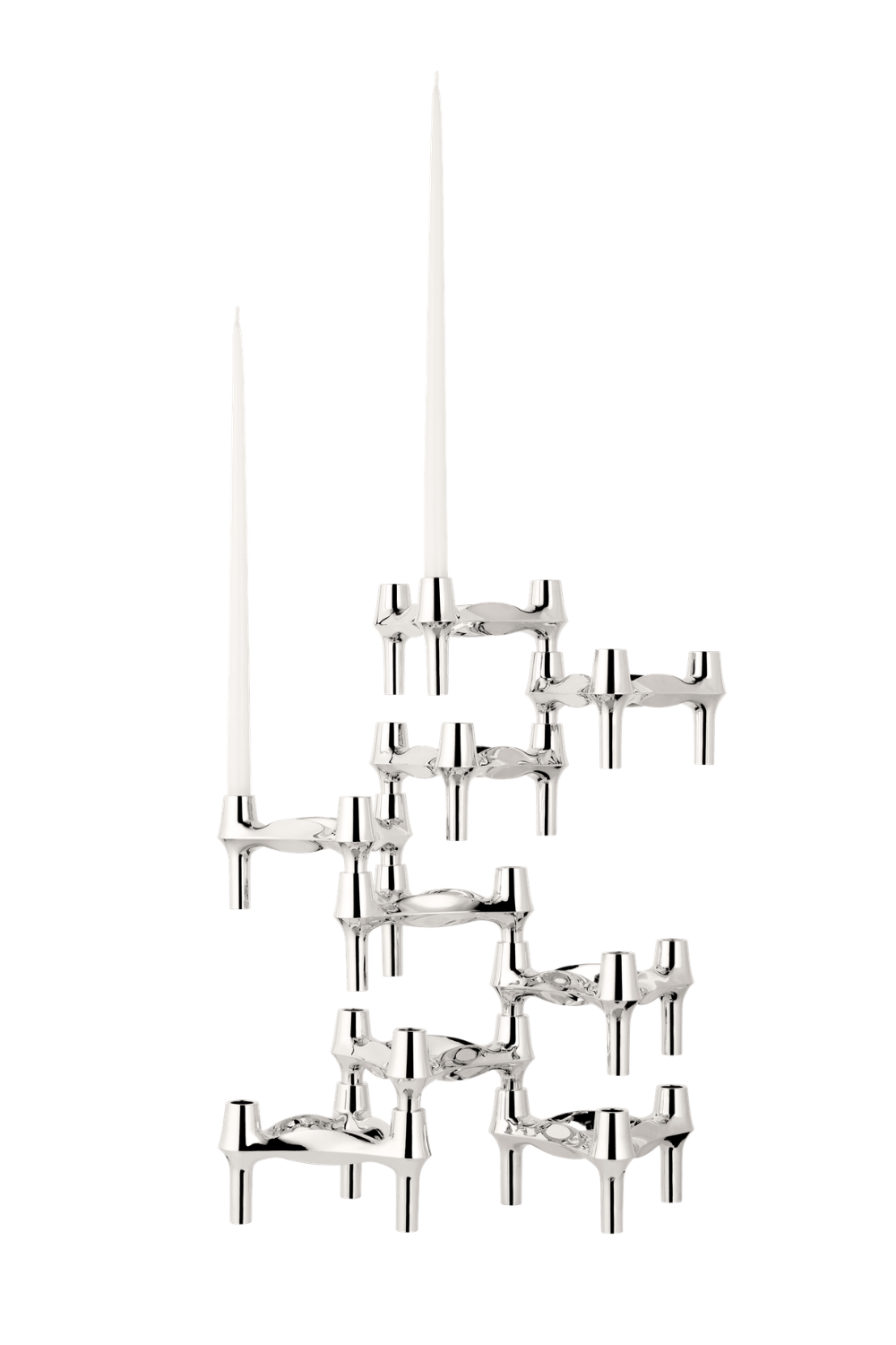STOFF BMF Ljusstake krom 3-pack