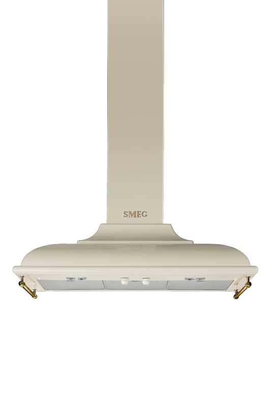 Väggmonterad köksfläkt 90 cm | Creme