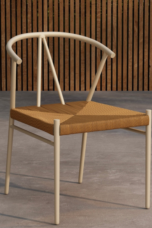 Alfons Matstolar Utomhus Beige