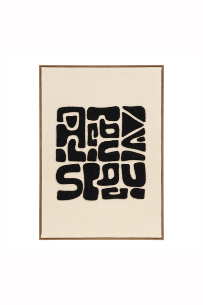 Förhandsboka Tine Tuftad Väggdekoration Beige/svart