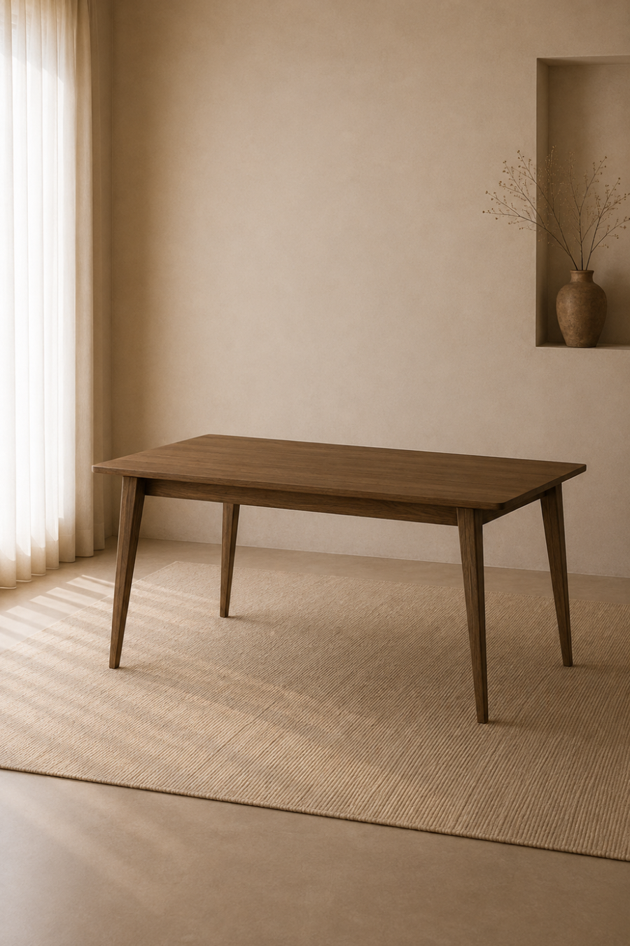Darwin Matbord 100 x 240–290–340 x 75 Mörkbrun