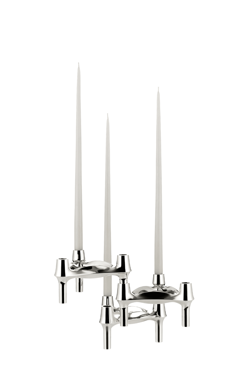 STOFF BMF Ljusstake krom 3-pack