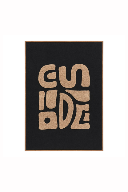 Förhandsboka Tine Tuftad Väggdekoration Svart/beige