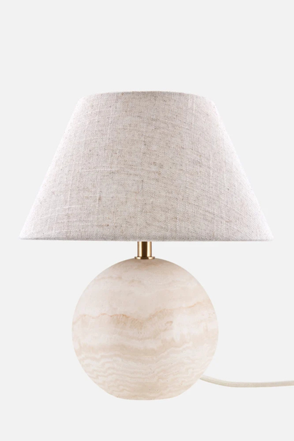 Forbestil Castello Bordlampe Travertin 35cm