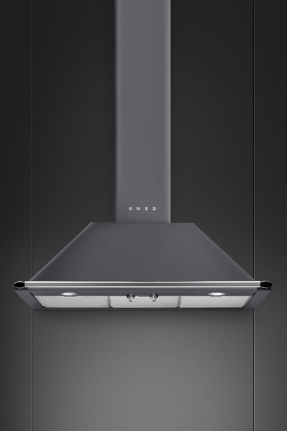 Väggmonterad köksfläkt 90 cm | Slate Grey