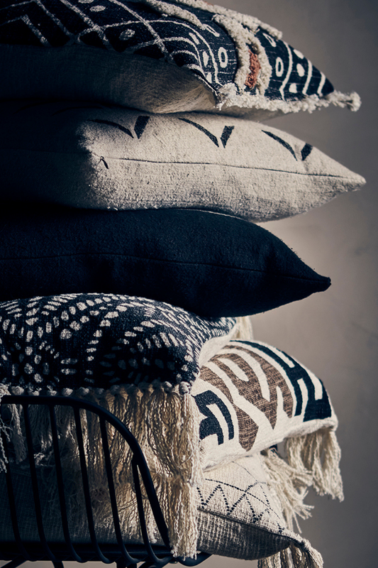 FERNANDO Kuddfodral, Natur/svart/brun 60x40cm