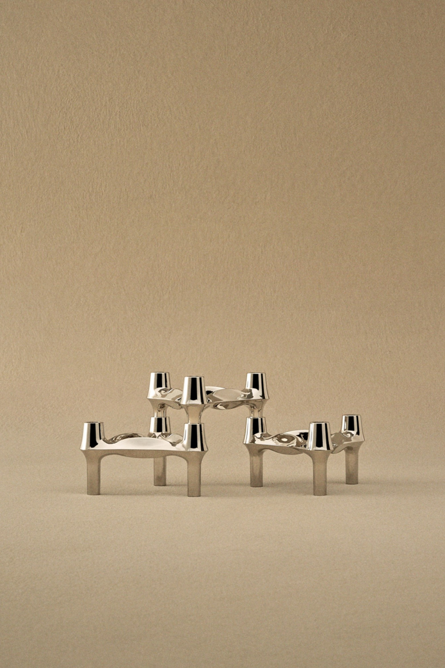 STOFF BMF Ljusstake krom 3-pack