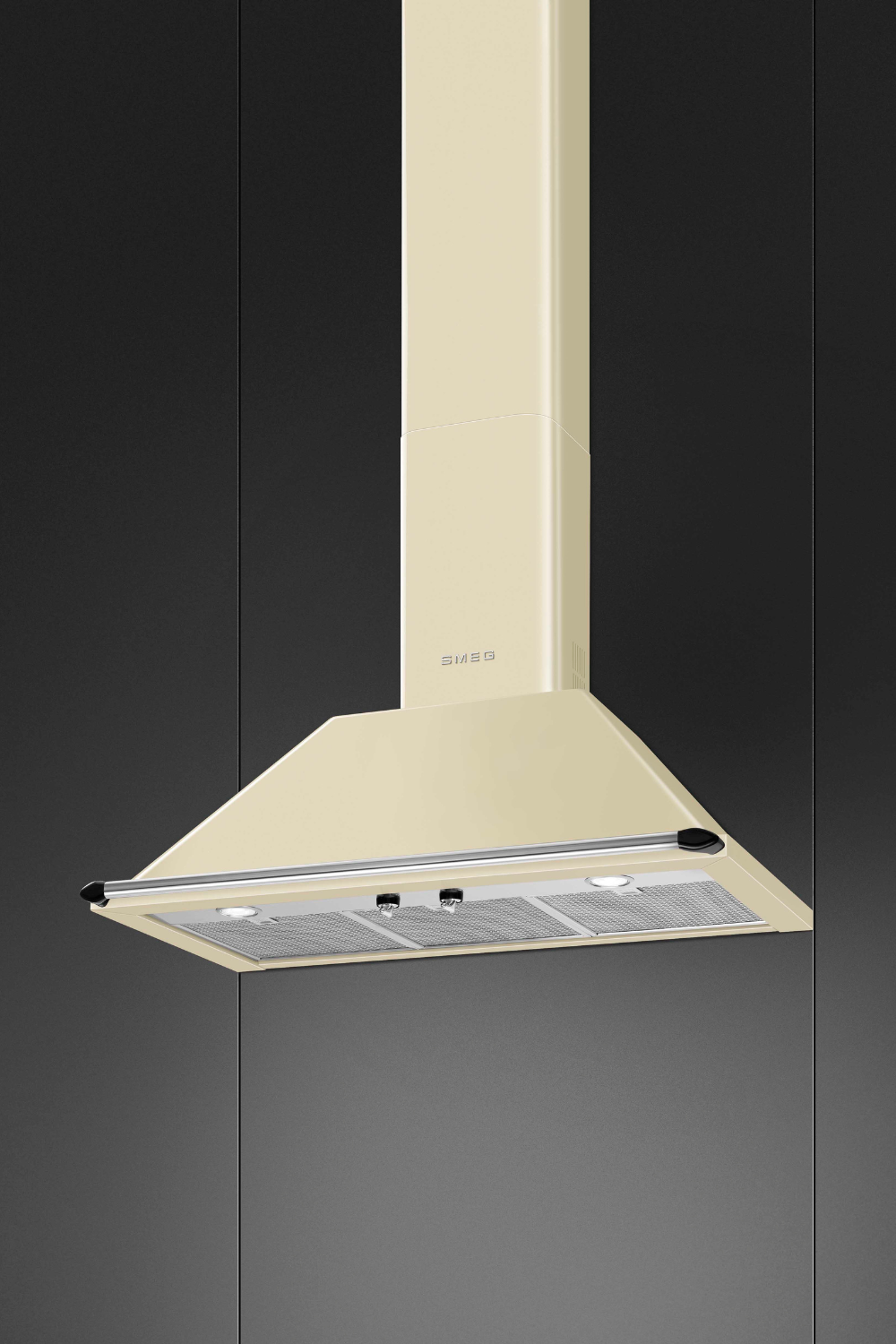 Väggmonterad köksfläkt 90 cm | Creme