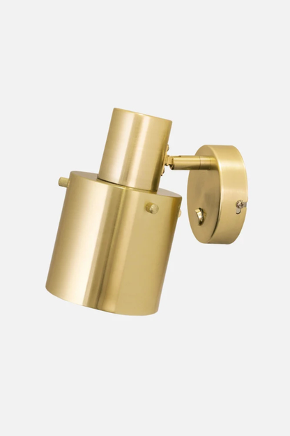 Vägglampa Clark 1 Borstad mässing
