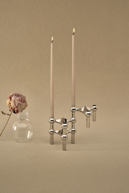 STOFF Nagel ljusstake 3-pack krom