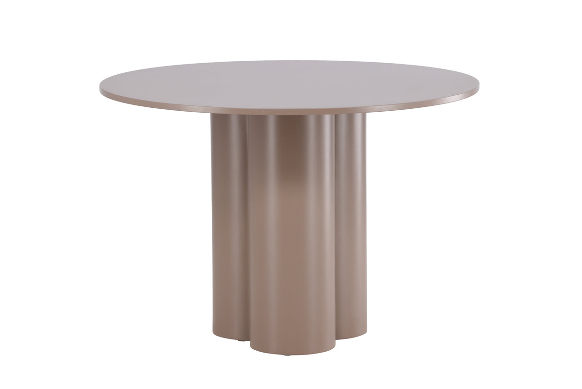 Olivia Round Dining Table Dark Brown