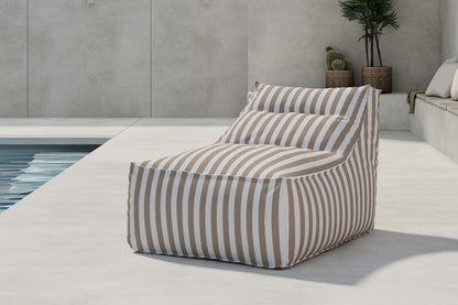 Redang Loungefåtölj Vit/Beige Randig