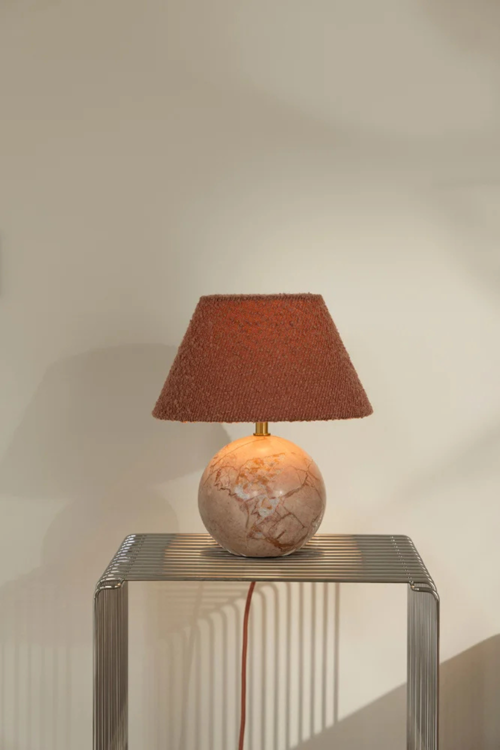 Bordslampa Castello 24cm Dimrosa marmor