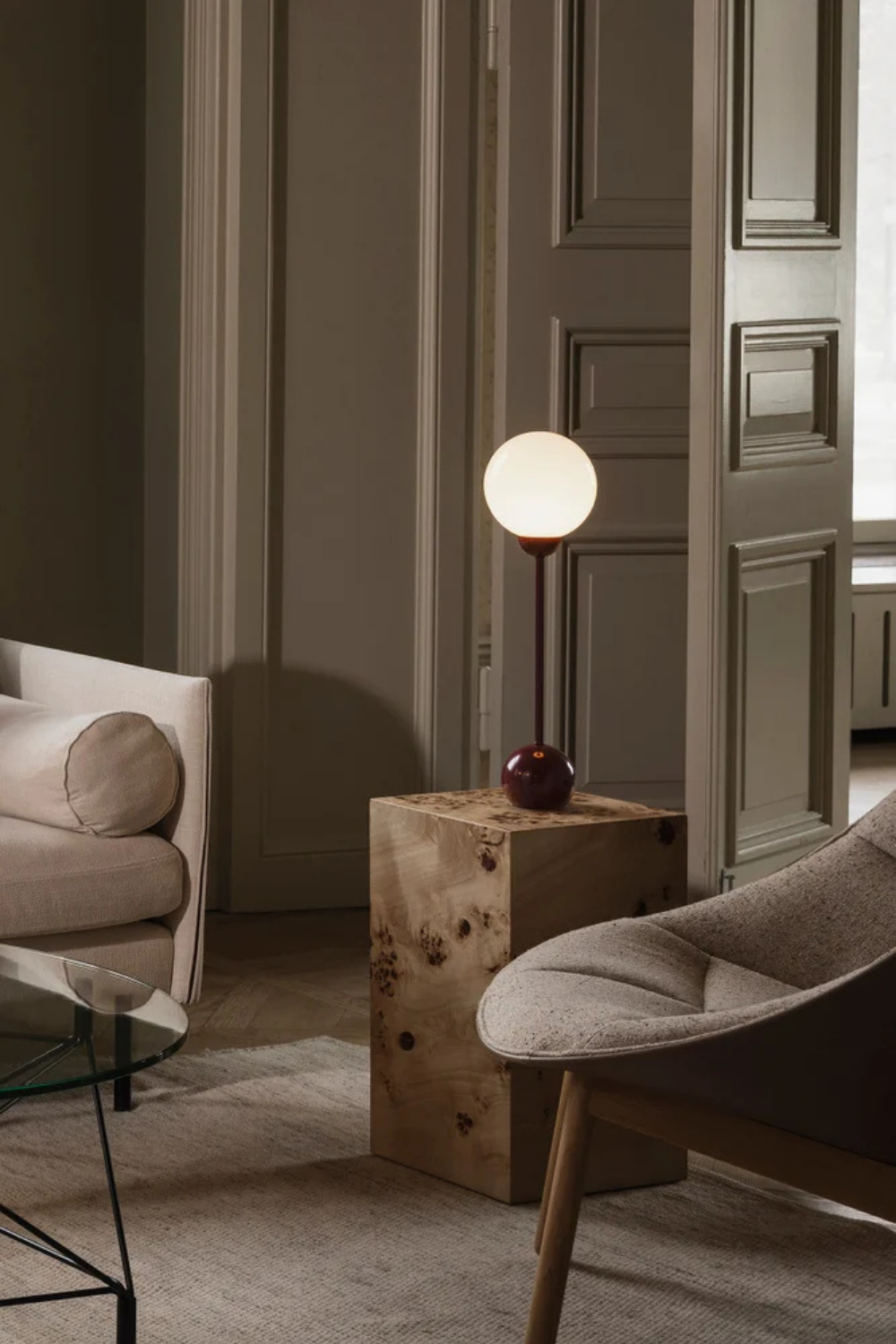 Bordslampa Ripley 52 Vinröd