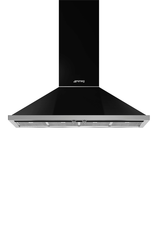 Väggmonterad köksfläkt 120 cm | Svart