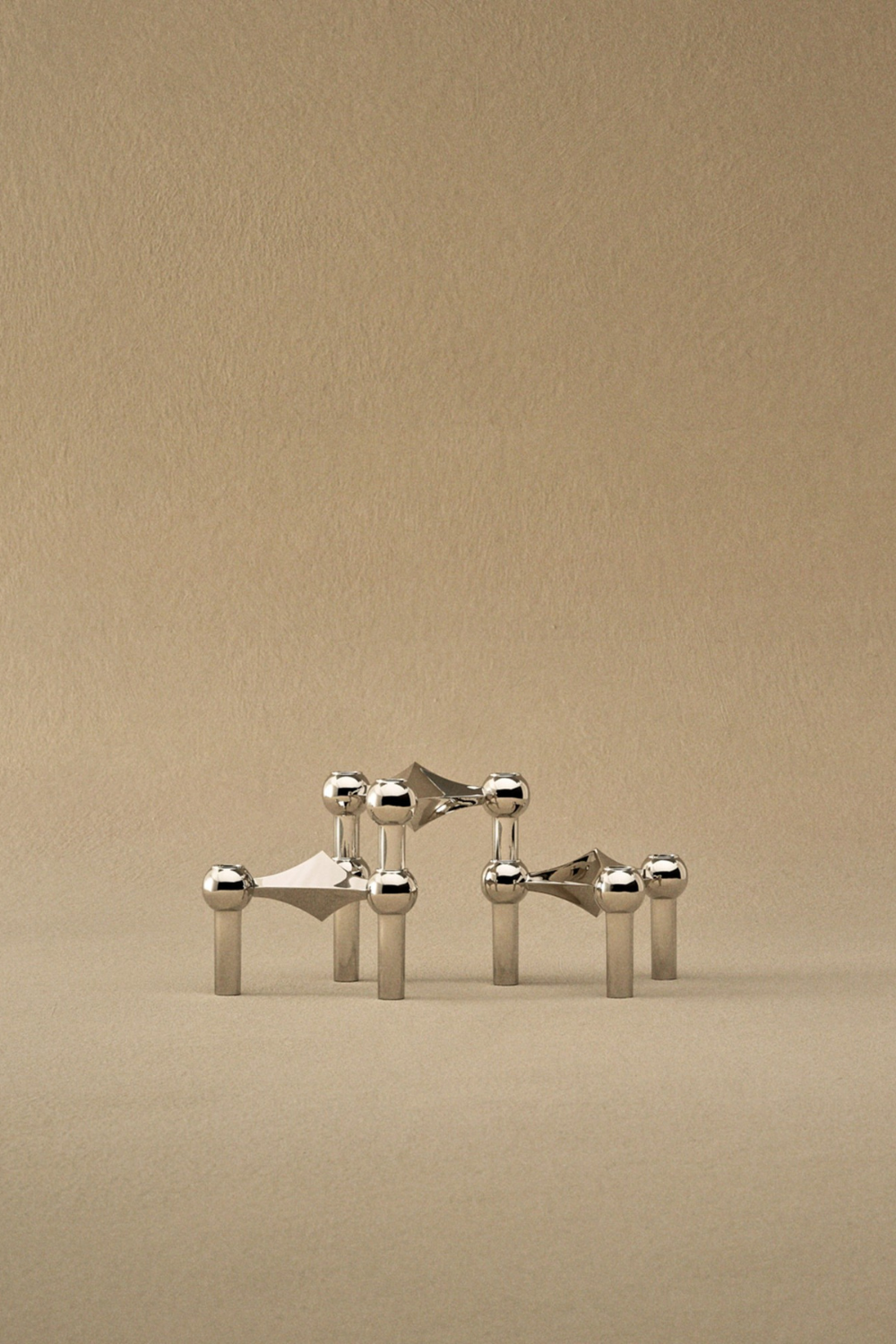 STOFF Nagel ljusstake 3-pack krom