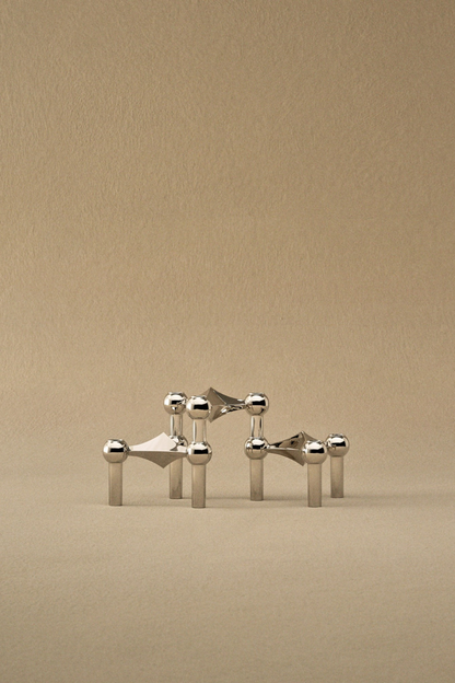 STOFF Nagel ljusstake 3-pack krom