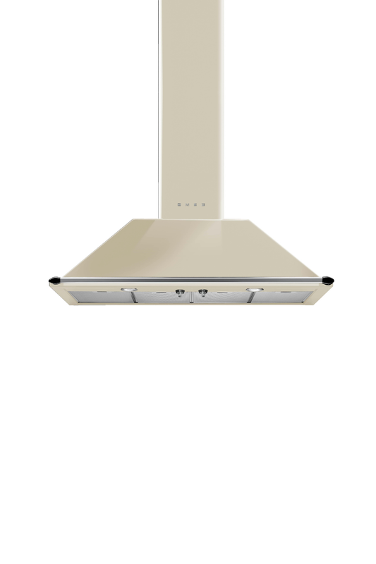 Väggmonterad köksfläkt 110 cm | Creme