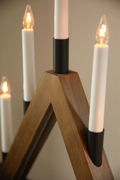 Ember Adventsljusstake Mörkbrun 64 cm
