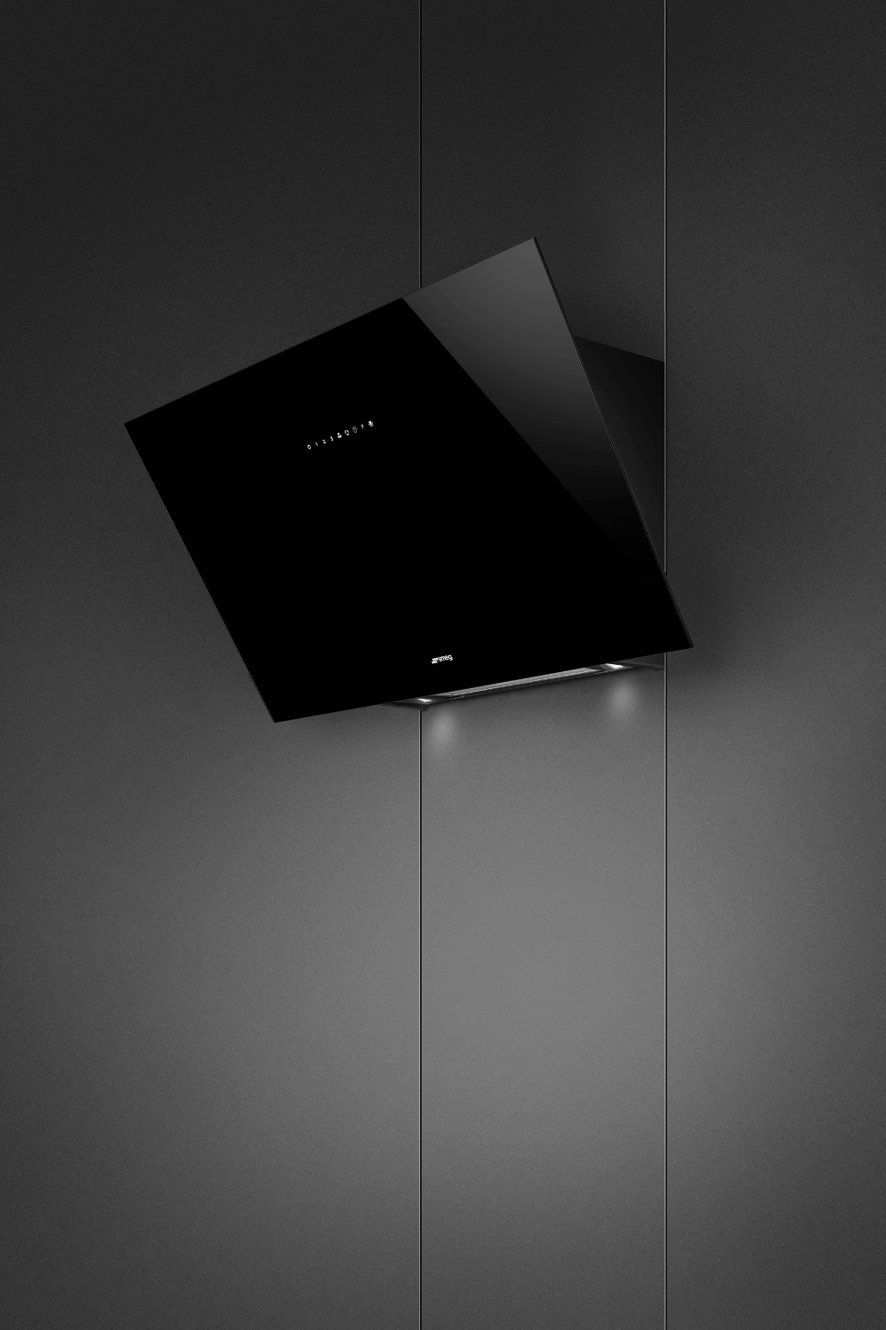 Väggmonterad köksfläkt 90 cm | Svart