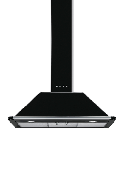 Väggmonterad köksfläkt 90 cm | Svart