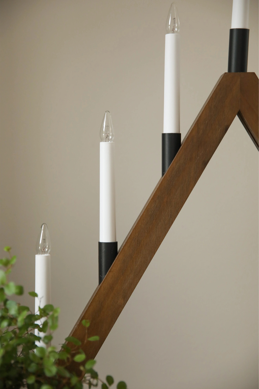 Ember Adventsljusstake Mörkbrun 64 cm