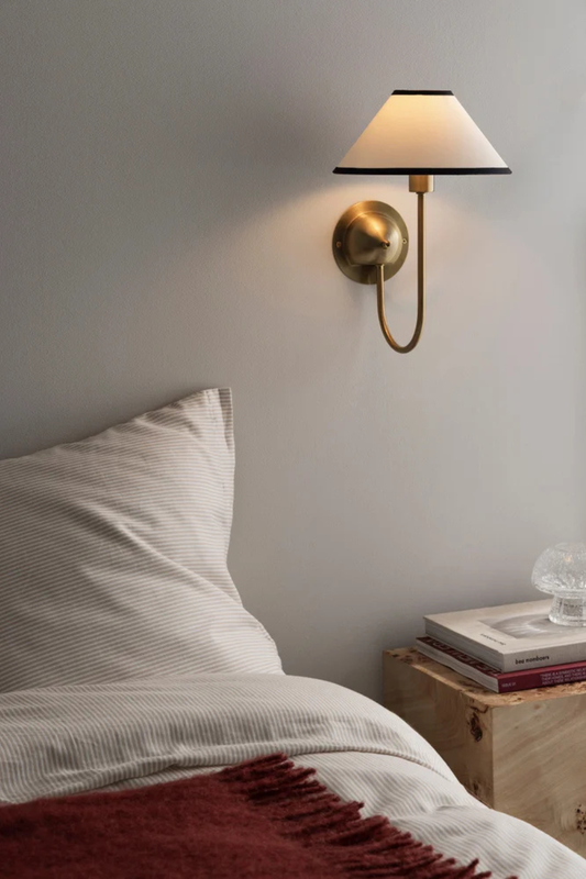Vägglampa Iris Creme/noir