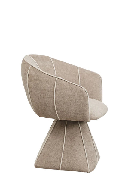 Matgrupp Maranola 96x200x76 cm Matbord & 6st Stockholm stolar Beige Chenille