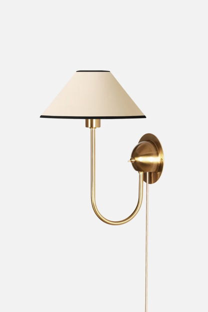 Vägglampa Iris Creme/noir