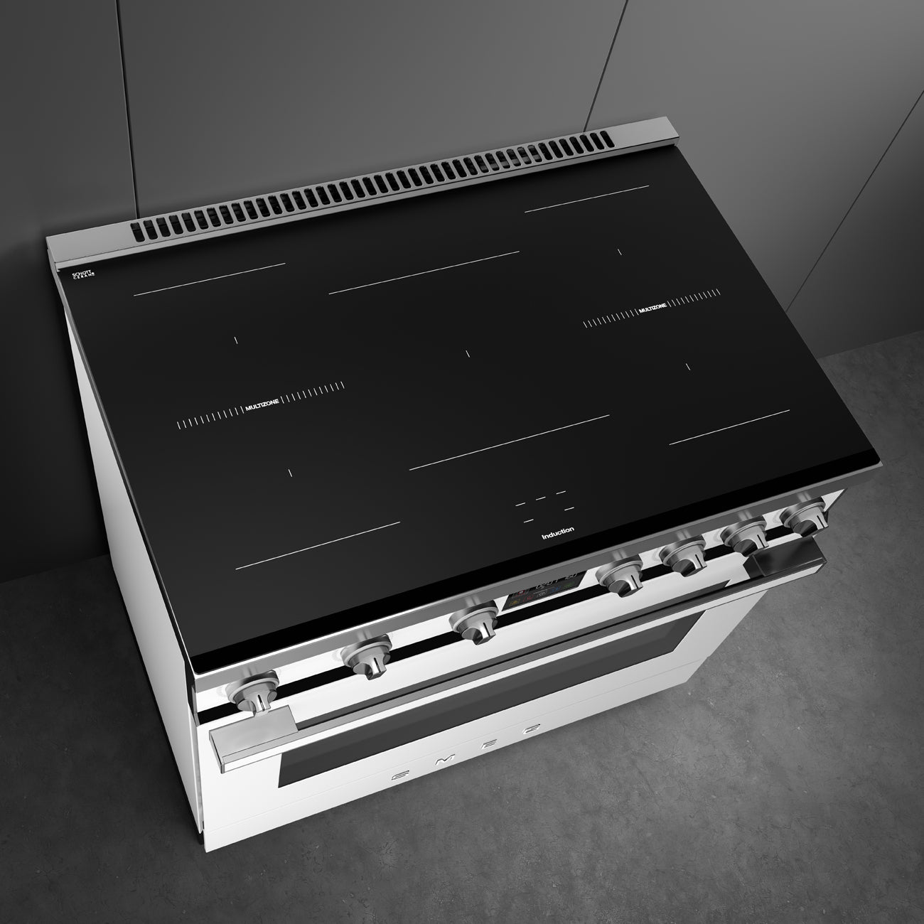 Induktionsspis 90x60 cm | Vit