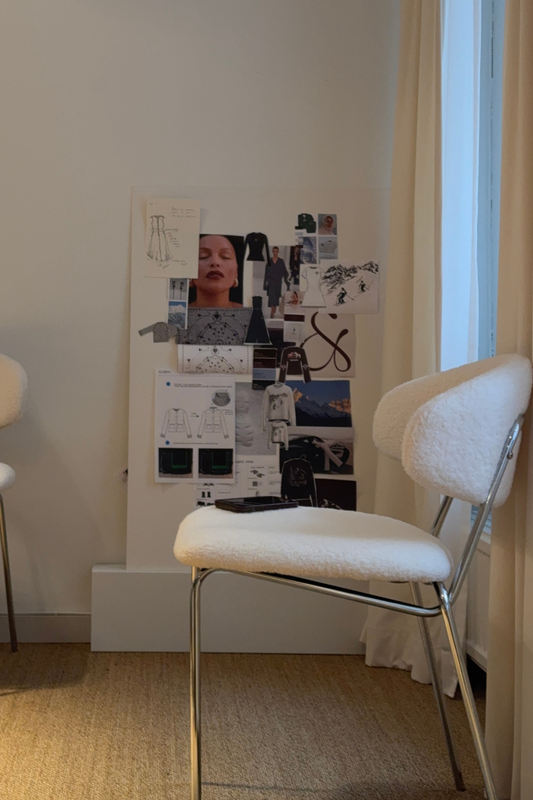 Chico spisebordsstol 2-pak - stålkrom / hvid boucle